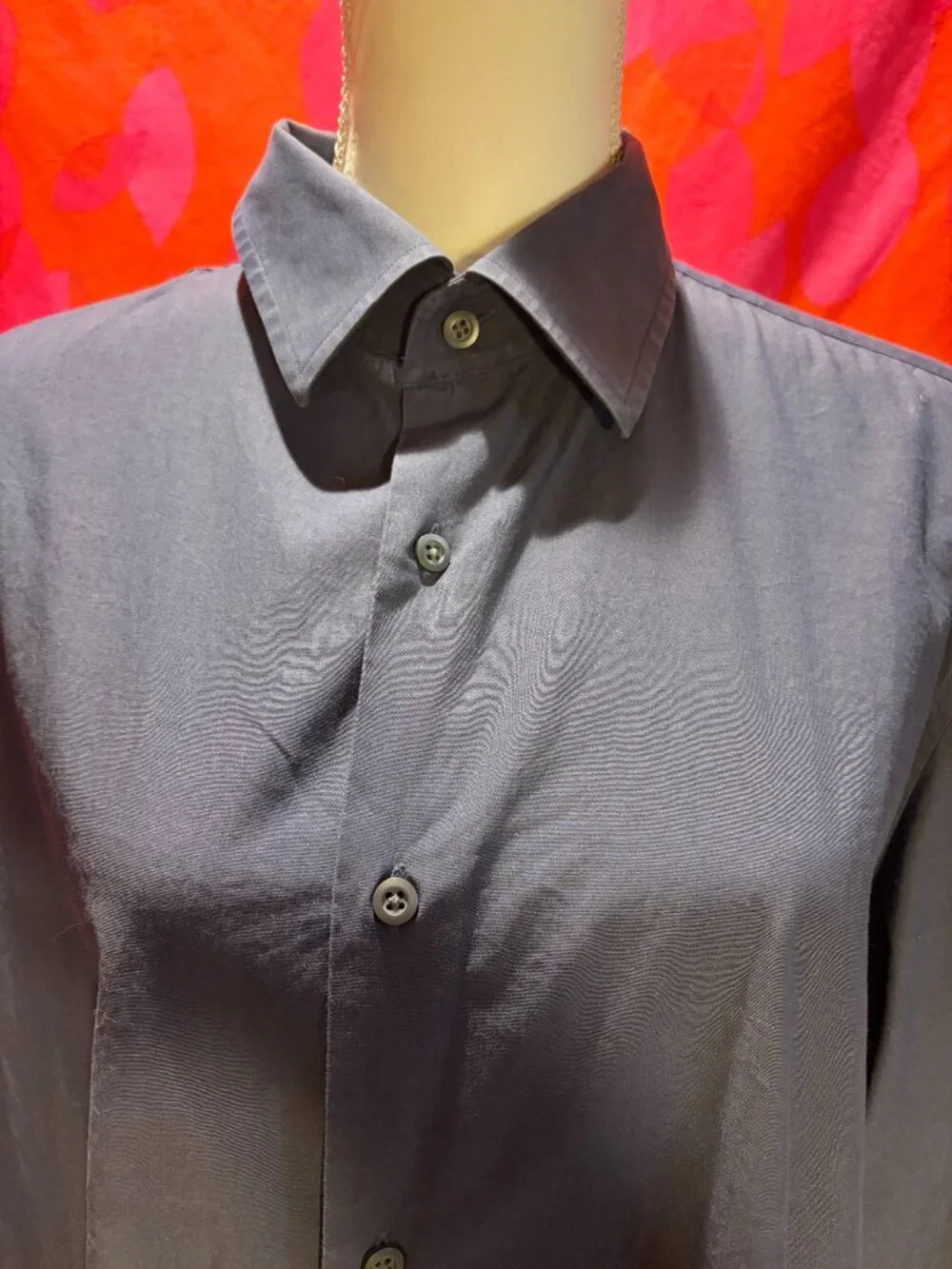 Men's Banana Reepublic Large Long Sleeve Button Down Purple/Gray/Blue